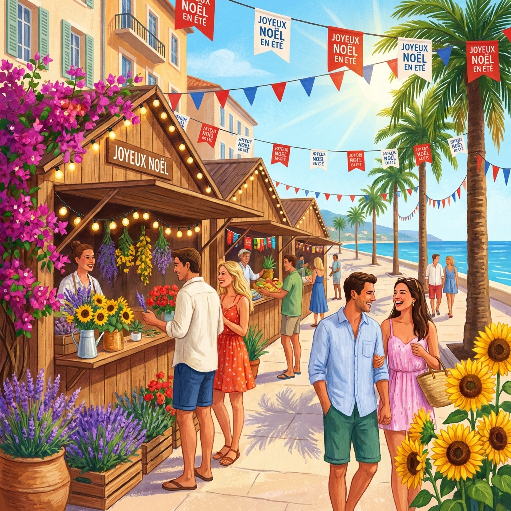 Ambiance marché de noël été